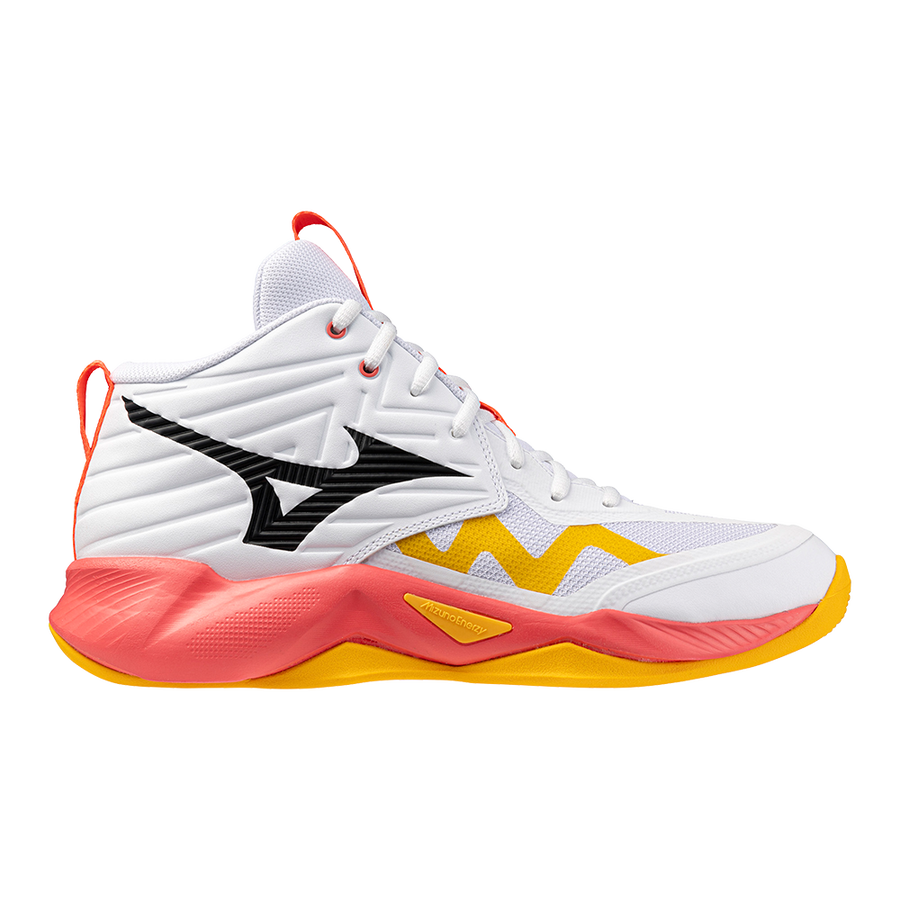 Mizuno WAVE MOMENTUM PRO MID White/Fiery Coral 2/Citrus
